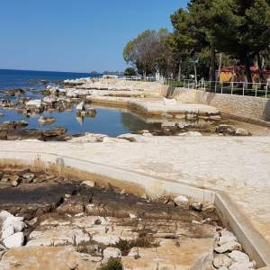 Town Beach below the Valamar Parentino Hotel